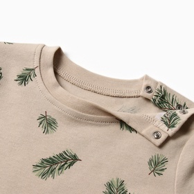 Костюм детский (штанишки, кофточка) «Крошка Я. Еловые веточки», рост 68-74 см, бежевый