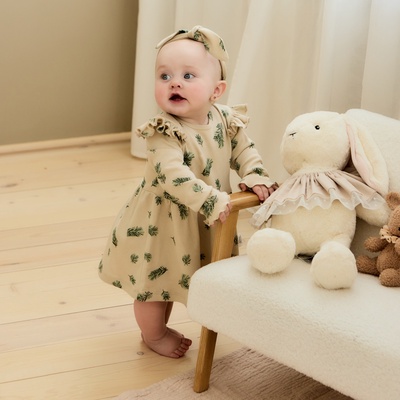 Платье для девочки с повязкой «Крошка Я. Еловые веточки», рост 62-68 см