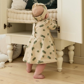 Платье для девочки с повязкой «Крошка Я. Еловые веточки», рост 86-92 см