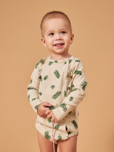 Боди детское «Крошка Я. Еловые веточки», рост 62-68 см