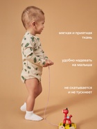 Боди детское с длинным рукавом «Крошка Я. Еловые веточки», бежевое, рост 86-92 см - Фото 2