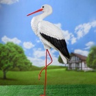 Садовая фигура из полистоуна «Аист с грудкой», 115×60×23 см 1090057 - фото 319850572