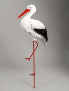 Садовая фигура из полистоуна «Аист с грудкой», 110×60×23 см - Фото 7