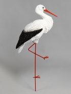 Садовая фигура из полистоуна «Аист с грудкой», 110×60×23 см - Фото 9