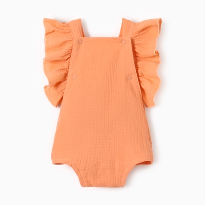 Комбинезон с рюшами Крошка Я Муслин, рост 80-86 см, персиковый