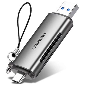 Картридер UGREEN USB-C + USB-A 3.0 для карт памяти TF/SD (50706)