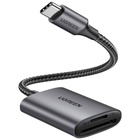 Картридер UGREEN USB-C 3.1 для карт памяти TF / SD, серый (80888) - фото 51675702