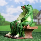 Садовая фигура из полистоуна «Лягушки на лавочке», 32×20×30 см - Фото 11