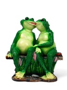 Садовая фигура из полистоуна «Лягушки на лавочке», 32×20×30 см - Фото 4