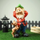 Садовая фигура из полистоуна «Гном с олененком», 50×19×26 см, МИКС - Фото 11