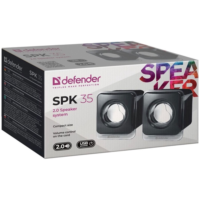 Акустическая система DEFENDER 2.0 SPK 35 5 Вт, питание от USB 65635 - фото 51677025