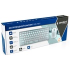 Комплект кл-ра+мышь беспров. Gembird KBS-7001, 2.4ГГц, сер/бел, ножн. кл, 78к,мышь 3кн, 100   108138 - фото 51677067