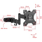 Крепление-кронштейн UNITEKI FMP1075 на трубу для монитора или ТВ наклонно поворотный, быстр   108138 - фото 51677361