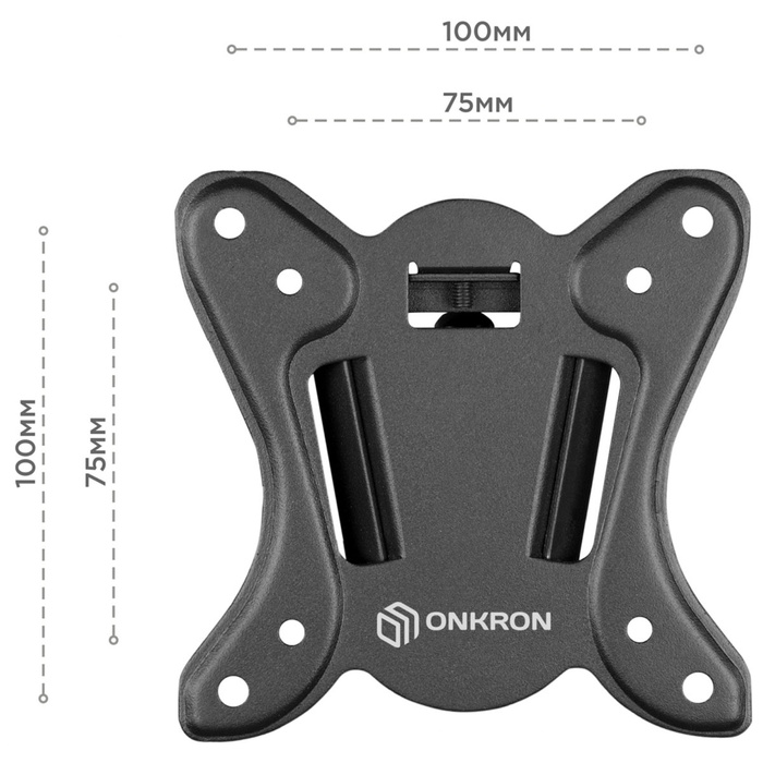 кронштейн для телевизора 10"-32" наклонно-поворотный ONKRON NP13 черный - фото 51677380