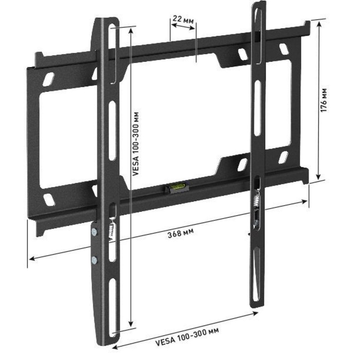 Кронштейн Holder для телевизора F3616-B черный 22-47 макс.25кг настенный фиксированный - фото 51677594