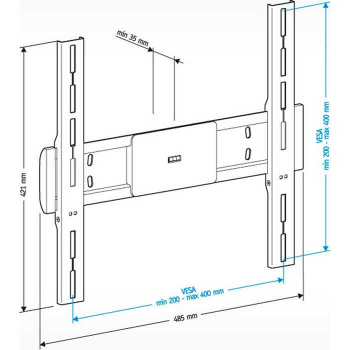 Кронштейн Holder для телевизора LCD-F4611 черный 32-65 макс.40кг настенный фиксированный - фото 51677597