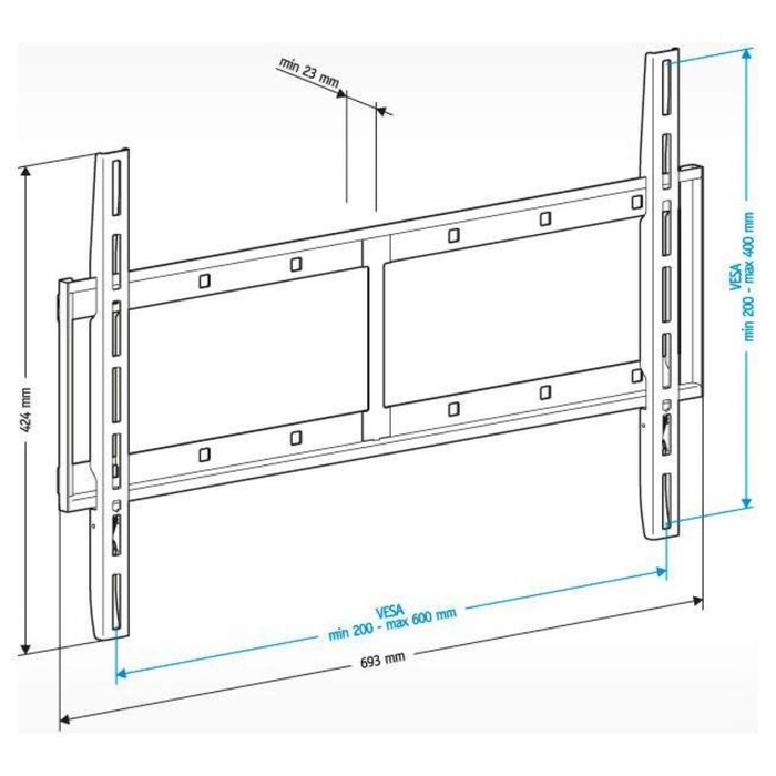 Кронштейн Holder для телевизора LCD-F6607 черный 42-65 макс.60кг настенный фиксированный - фото 51677606