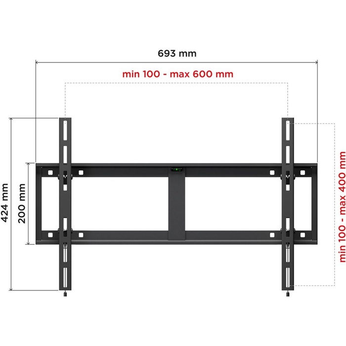 Кронштейн Holder для телевизора LCD-T6606 черный 42-65 макс.60кг настенный наклон - фото 51677616