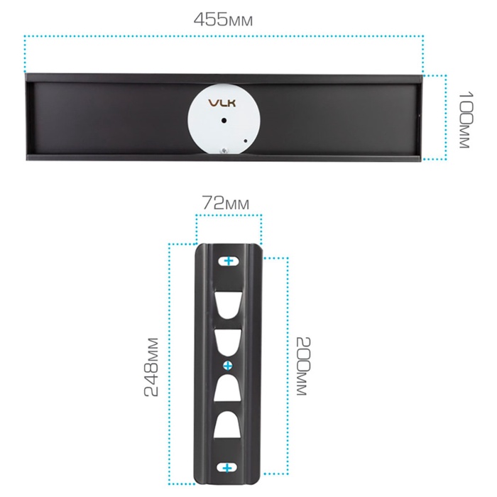 Кронштейн для LED/LCD телевизоров VLK TRENTO-24 black - фото 51677701