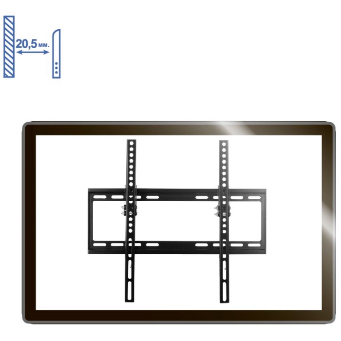 Кронштейн наклонный dr Mounts KL 4040T черный 32"-55" - фото 51677747