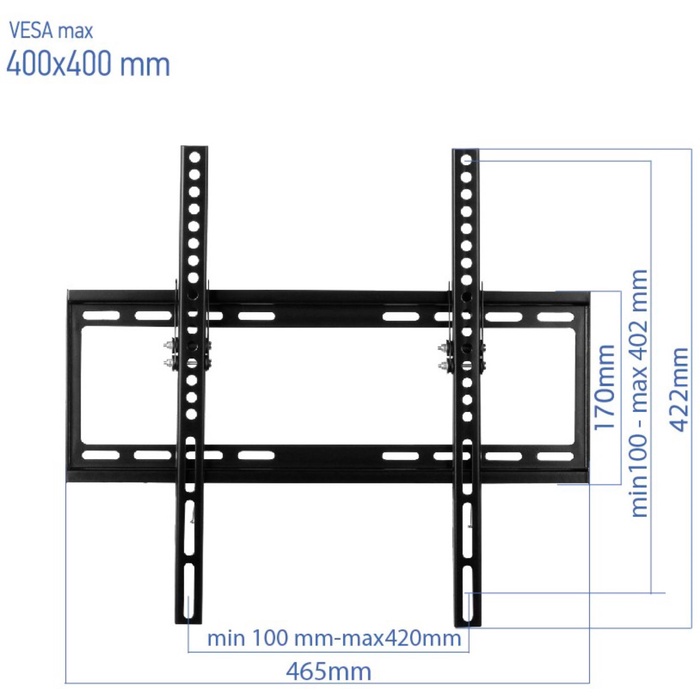 Кронштейн наклонный dr Mounts KL 4040T черный 32"-55" - фото 51677743