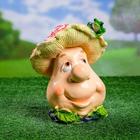 Садовая фигура "Гриб мультяшный с лягушкой" 12х12х23см - Фото 1