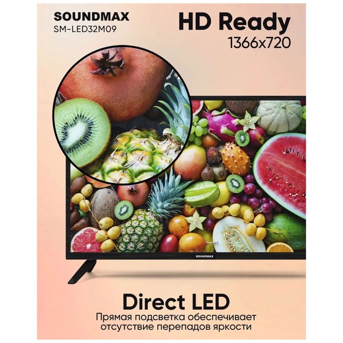 LED телевизор Soundmax SM-LED32M09(черный)/H - фото 51678130