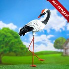 Садовая фигура из полистоуна «Журавль с загнутой шеей», 51×16×27 см - Фото 7
