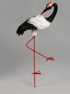 Садовая фигура из полистоуна «Журавль с загнутой шеей», 51×16×27 см - Фото 3