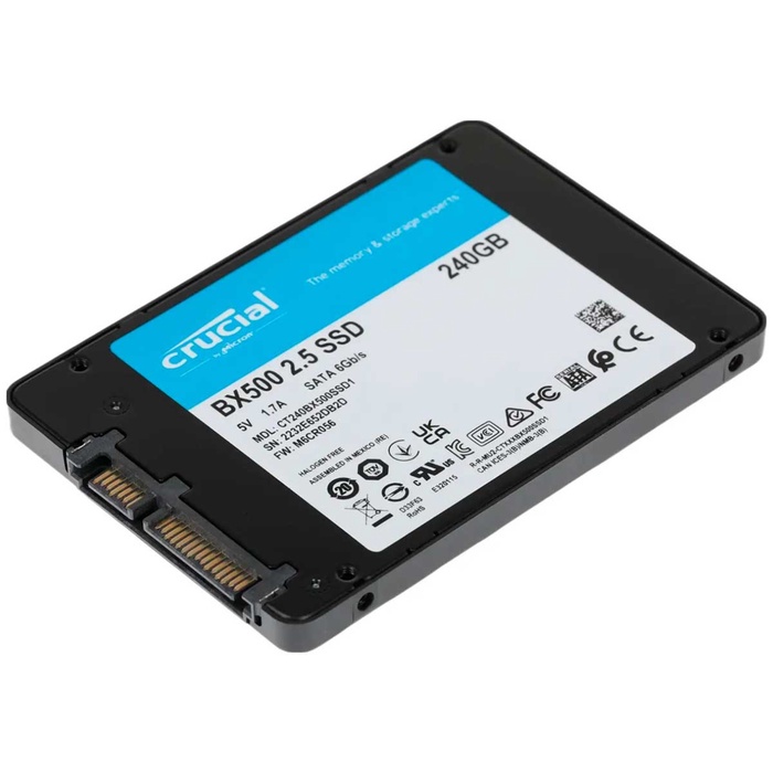 Накопитель SSD Crucial SATA III 240Gb CT240BX500SSD1 BX500 2.5" - фото 51680176