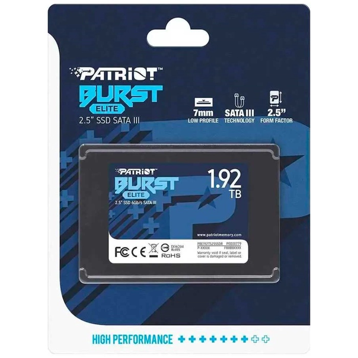 Накопитель SSD Patriot 2.5" Burst Elite 1920 Гб SATA III PBE192TS25SSDR - фото 51680192