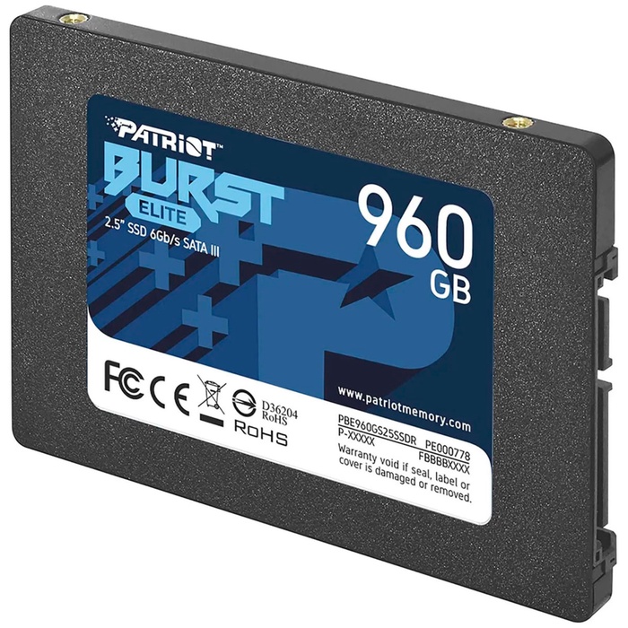 Накопитель SSD Patriot 2.5" Burst Elite 960 Гб SATA III PBE960GS25SSDR - фото 51680206