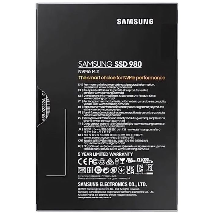 Накопитель SSD Samsung M.2 980 1000 Гб PCIe 3bit MLC (TLC) MZ-V8V1T0BW - фото 51680222