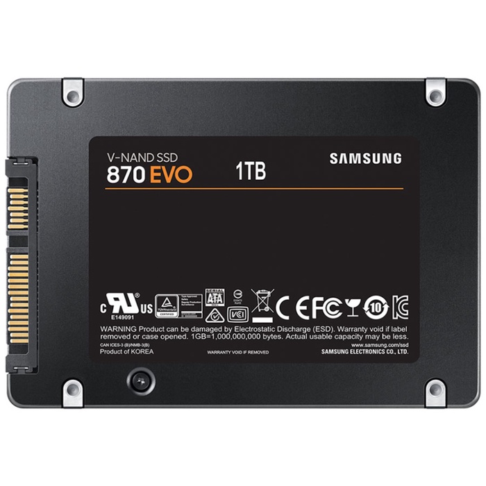 Накопитель SSD Samsung 2.5" 870 EVO 1000 Гб SATA III 3bit MLC (TLC) MZ-77E1T0BW - фото 51680230