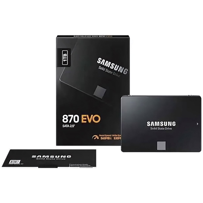 Накопитель SSD Samsung 2.5" 870 EVO 1000 Гб SATA III 3bit MLC (TLC) MZ-77E1T0BW - фото 51680236