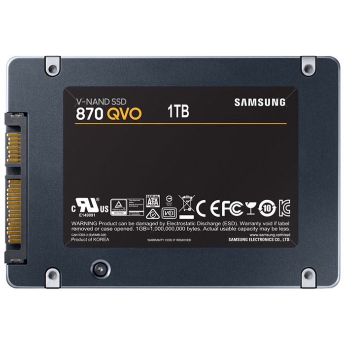 Накопитель SSD Samsung 2.5" 870 QVO 1000 Гб SATA III 4bit MLC (QLC) MZ-77Q1T0BW - фото 51680238