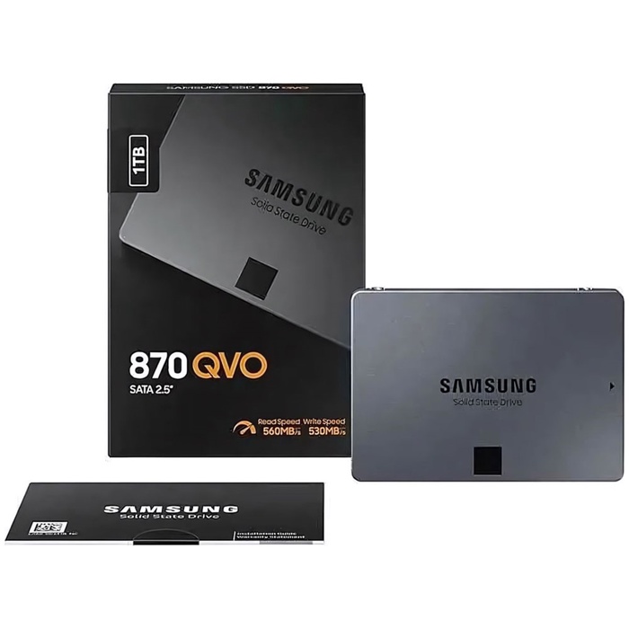 Накопитель SSD Samsung 2.5" 870 QVO 1000 Гб SATA III 4bit MLC (QLC) MZ-77Q1T0BW - фото 51680244