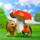 Садовая фигура из полистоуна «Гриб с двумя ежами», 30×26×30 см - Фото 15