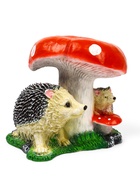 Садовая фигура из полистоуна «Гриб с двумя ежами», 30×26×30 см - Фото 4
