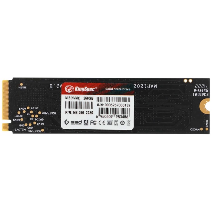 Накопитель SSD M.2 KingSpec NE 256 Гб PCIe NE-256 - фото 51680291