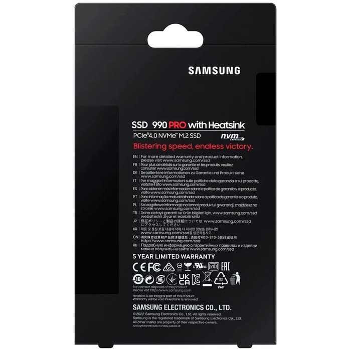 Накопитель SSD M.2 Samsung 990 PRO 1000 Гб PCIe 4.0 MZ-V9P1T0СW - фото 51680303