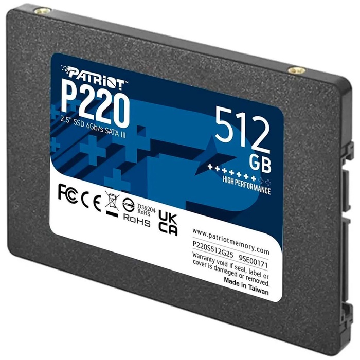 Накопитель SSD PATRIOT 2.5" P220 512 Гб SATA III P220S512G25 - фото 51680320