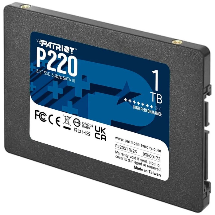 Накопитель SSD PATRIOT 2.5" P220 1024 Гб SATA III P220S1TB25 - фото 51680325