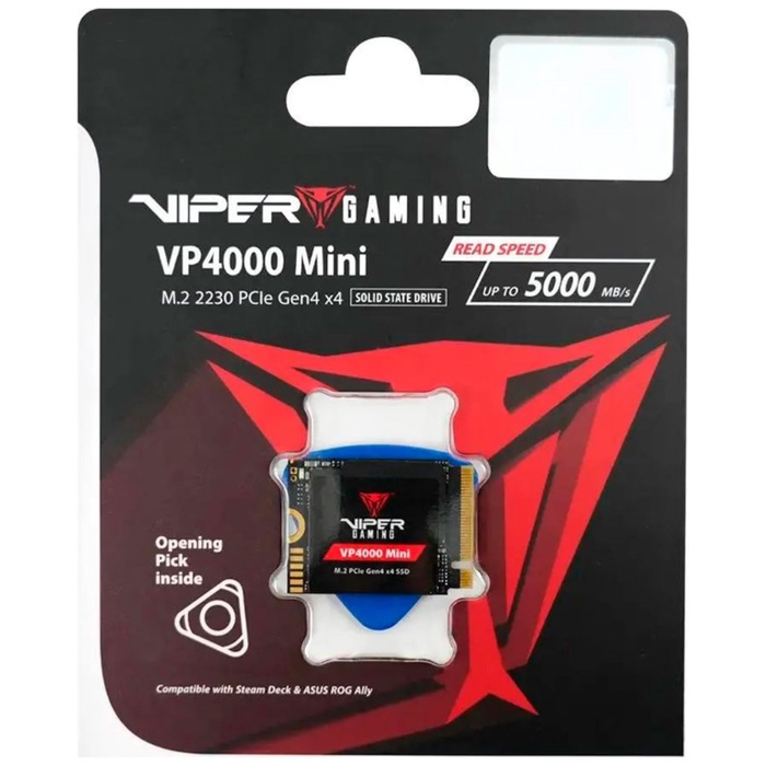 Накопитель SSD PATRIOT MEMORY M.2 Viper VP4000 Mini 500 Гб PCIe 4.0 VP4000M500GM23 - фото 51680365