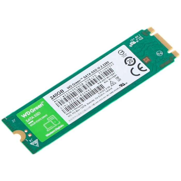 Накопитель SSD M.2 WD Green 240 Гб SATA III WDS240G3G0B - фото 51680373