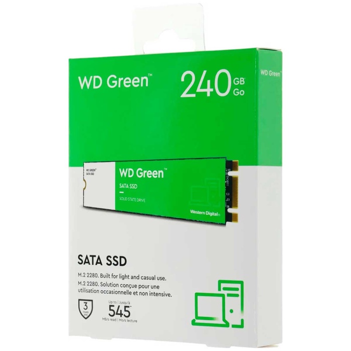 Накопитель SSD M.2 WD Green 240 Гб SATA III WDS240G3G0B - фото 51680375