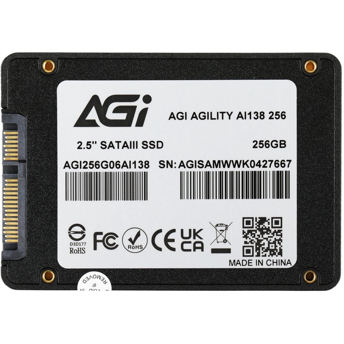 Накопитель SSD AGi 2.5" 256 Гб SATA III AGI256G06AI138 - фото 51680409