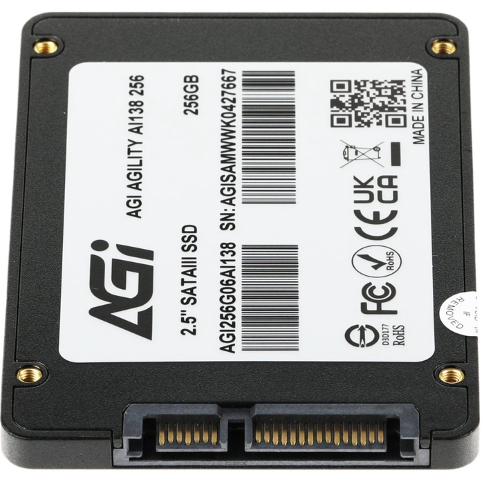 Накопитель SSD AGi 2.5" 256 Гб SATA III AGI256G06AI138 - фото 51680403