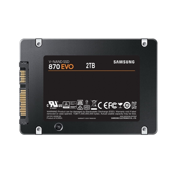 Накопитель SSD Samsung 2.5" 870 EVO 2000 Гб SATA III 3bit MLC (TLC) MZ-77E2T0BW - фото 51680454