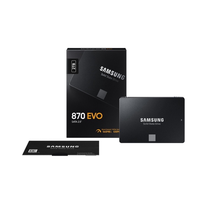 Накопитель SSD Samsung 2.5" 870 EVO 2000 Гб SATA III 3bit MLC (TLC) MZ-77E2T0BW - фото 51680457